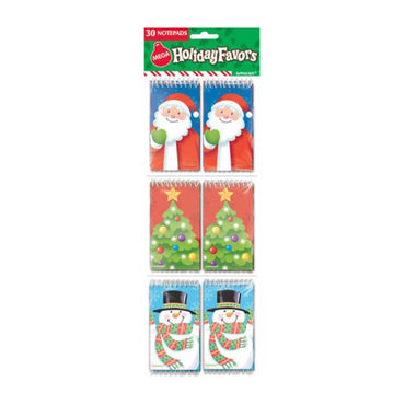 Christmas Notepad Favors 30pcs Favours - Party Centre