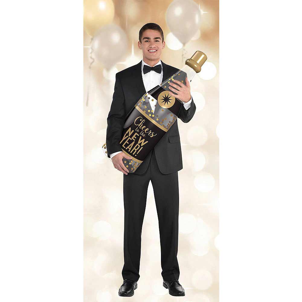Champagne Inflatable Bottle Prop 36in Party Accessories - Party Centre