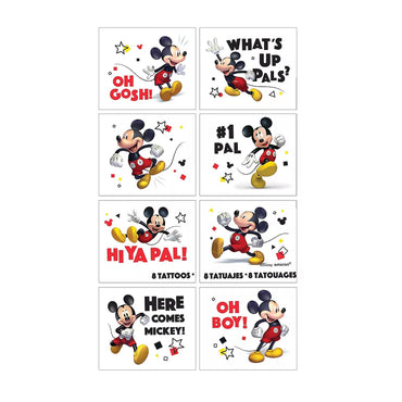 Disney Mickey Mouse Forever Tattoo Favors 8pcs Party Favors - Party Centre
