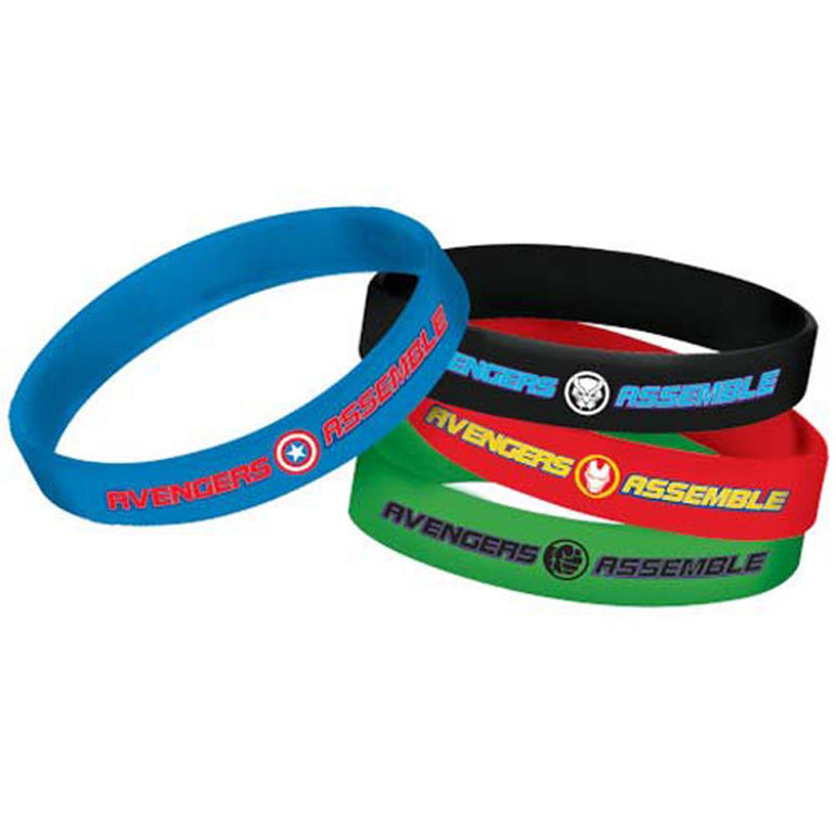 Avengers Powers Unite Rubber Bracelet Value Pack 4pcs Party Favors - Party Centre