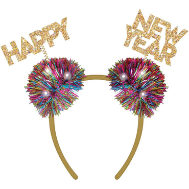 Colorful Confetti HNY Pom Pom Headband