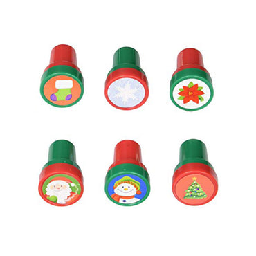 Christmas Plastic Stamper Set Favors 6pcs Favours - Party Centre