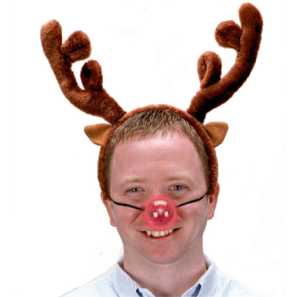 Reindeer Light Up Nose Costumes & Apparel - Party Centre