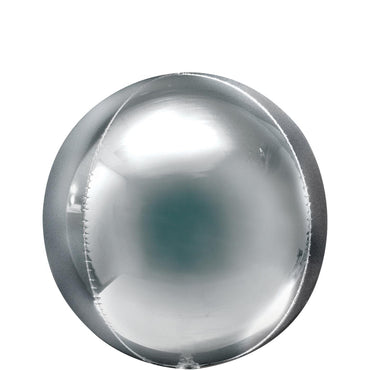 Silver Orbz Jumbo Balloon 53cm Balloons & Streamers - Party Centre