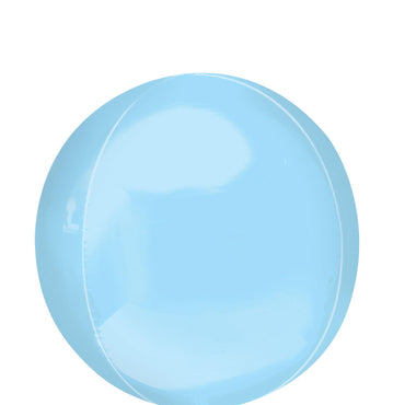 Pastel Blue Orbz Foil Balloon 38x40cm Balloons & Streamers - Party Centre
