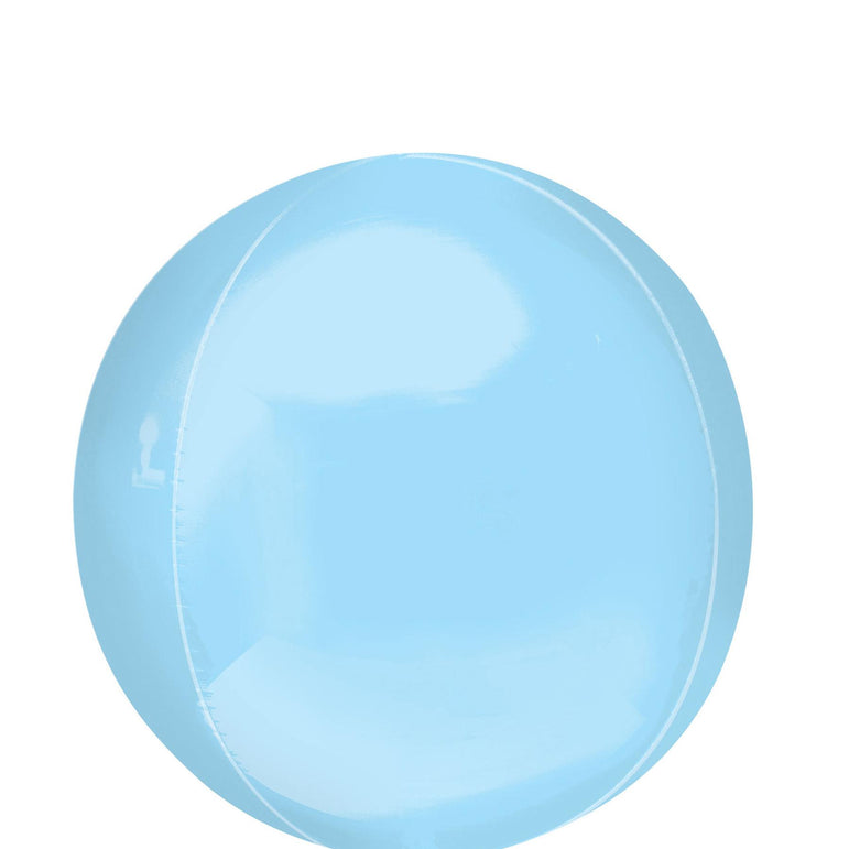 Pastel Blue Orbz Foil Balloon 38x40cm Balloons & Streamers - Party Centre