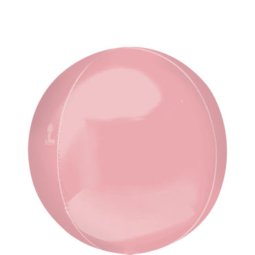 Pastel Pink Orbz Foil Balloon 38x40cm Balloons & Streamers - Party Centre