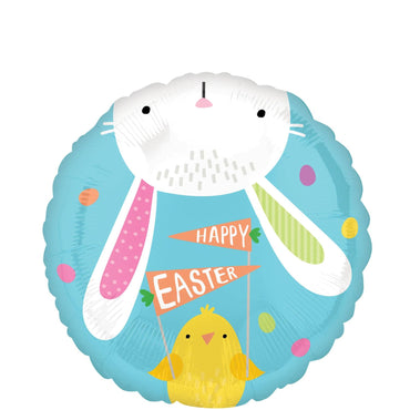 Hello Bunny Easter Foil Balloon 45cm Balloons & Streamers - Party Centre