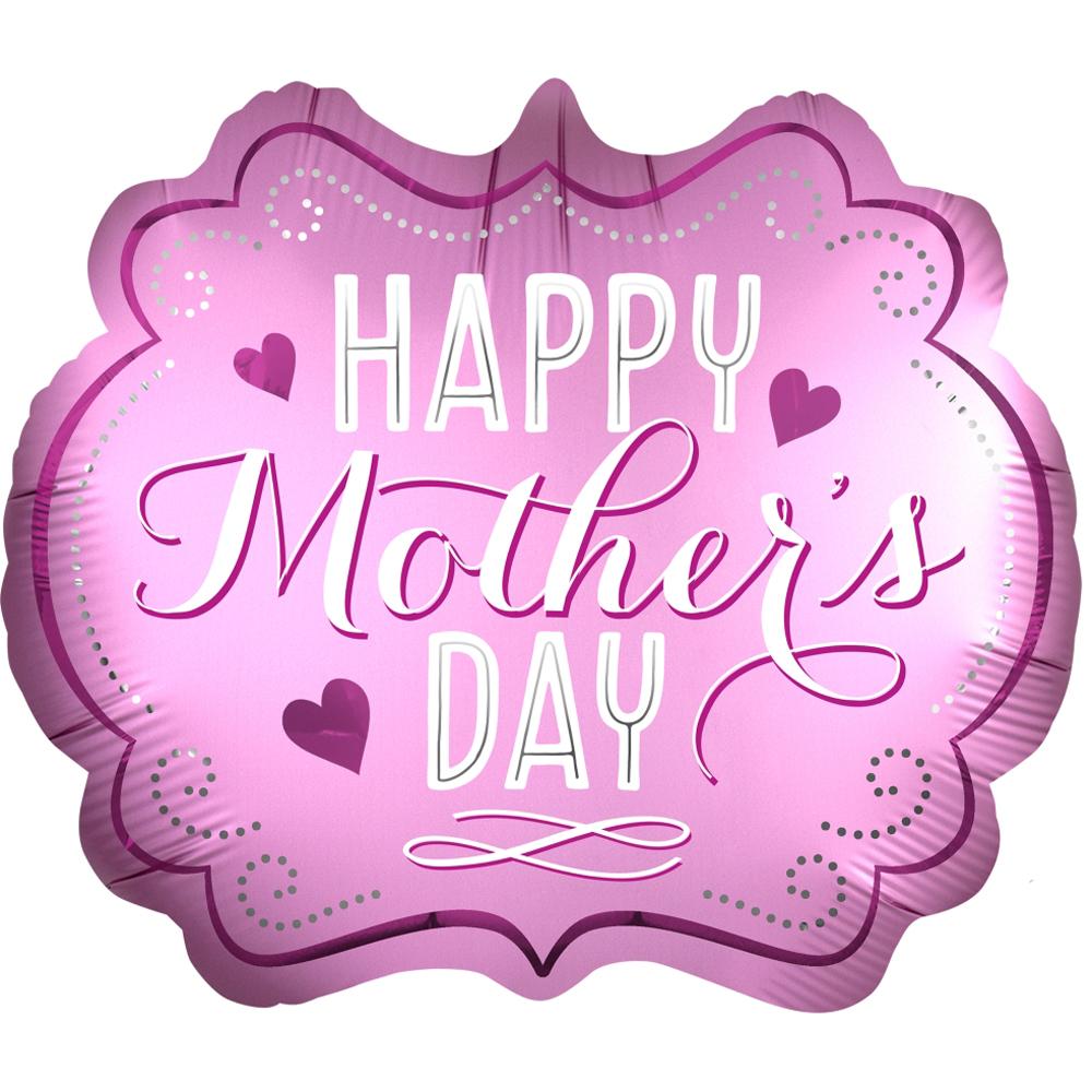 Happy Mother's Day Marquee Satin Infused SuperShape 63x55cm Balloons & Streamers - Party Centre