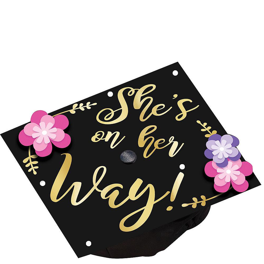 She's On Her Way Grad Cap Decorating Kit 1pc Costumes & Apparel - Party Centre