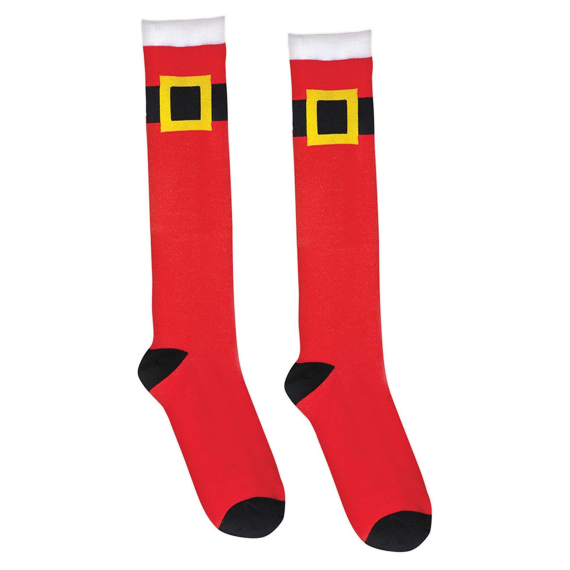 Santa Claus Belt Knee Socks Costumes & Apparel - Party Centre