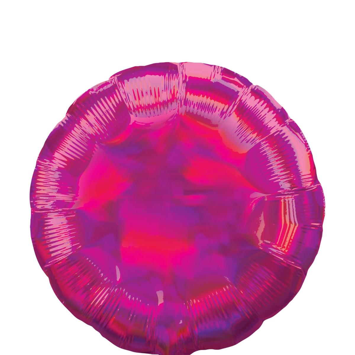 Magenta Iridescent Circle Foil Balloon 45cm Balloons & Streamers - Party Centre