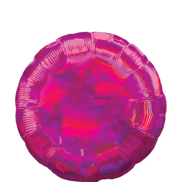 Magenta Iridescent Circle Foil Balloon 45cm Balloons & Streamers - Party Centre