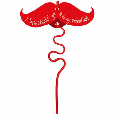 Valentine Card With Straw Candy Buffet - Party Centre