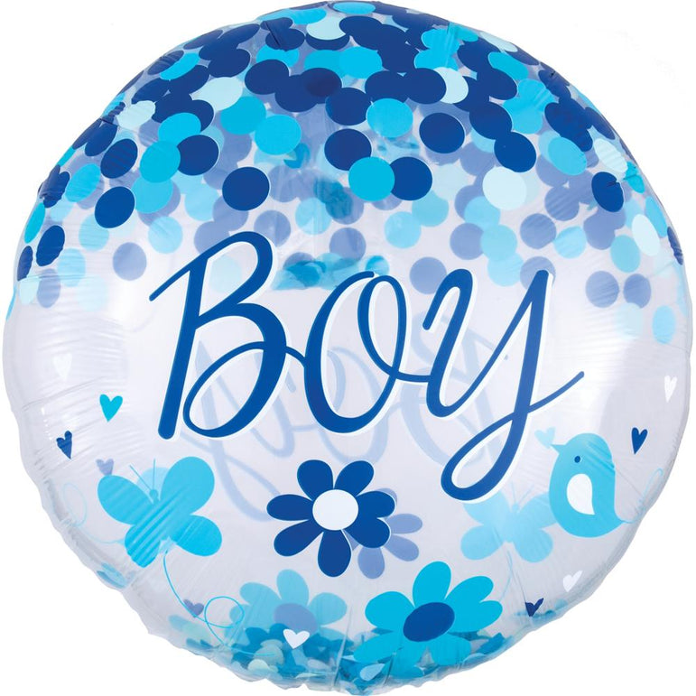 Baby boy confetti sales balloons