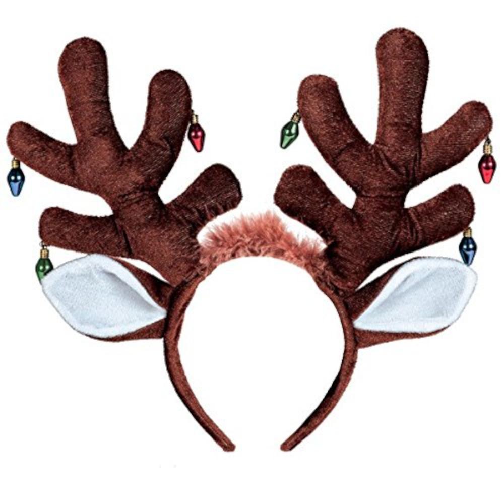Earring Bulb Antler Headband Costumes & Apparel - Party Centre