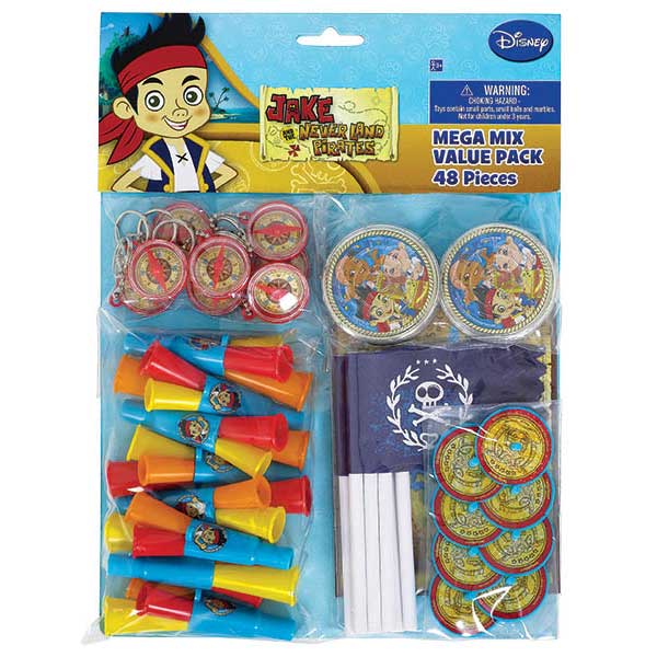 Jake and the Neverland Pirates Mega Mix Favor Pack 48pcs Party Favors - Party Centre