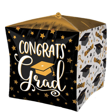 Graduation Caps, Diplomas & Keys Cubez 38cm Balloons & Streamers - Party Centre