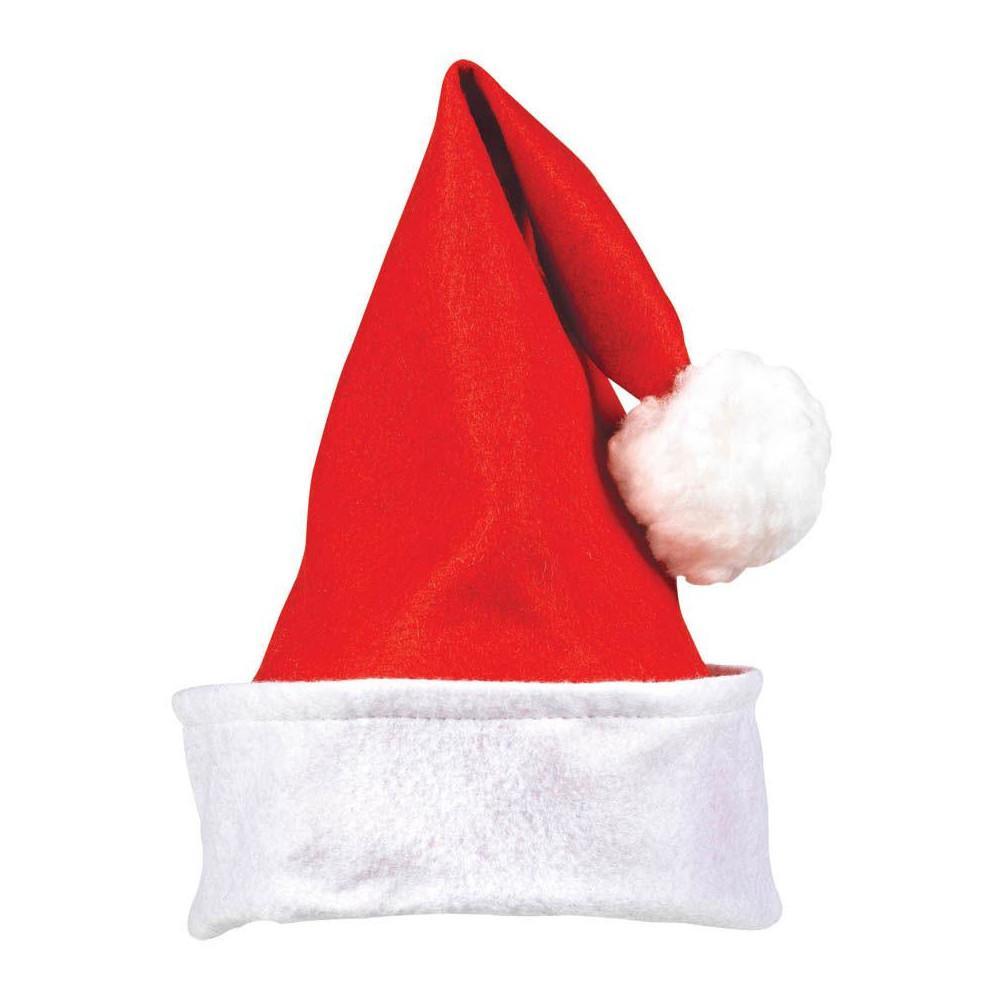 Child Santa Felt Hat With Folded Cuff Costumes & Apparel - Party Centre