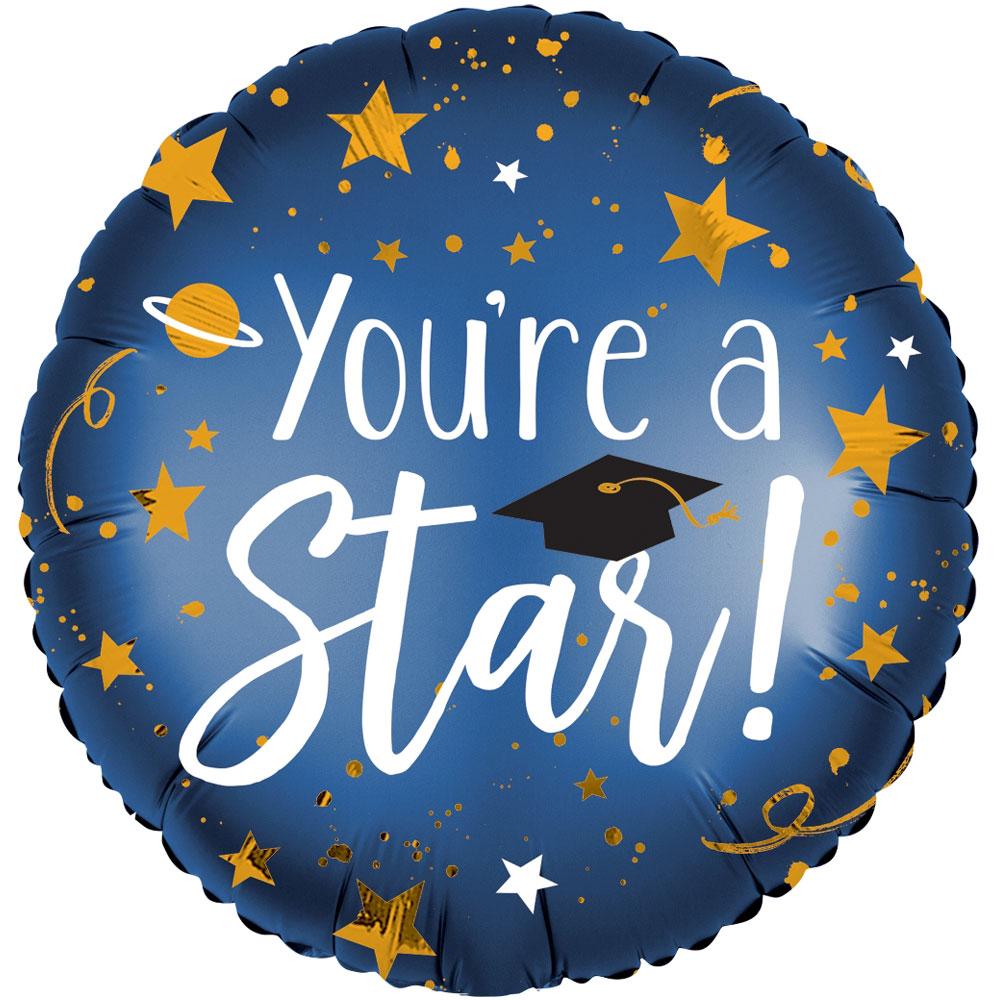 You're a Star Graduation Infused Satin Foil Balloon 45cm Balloons & Streamers - Party Centre