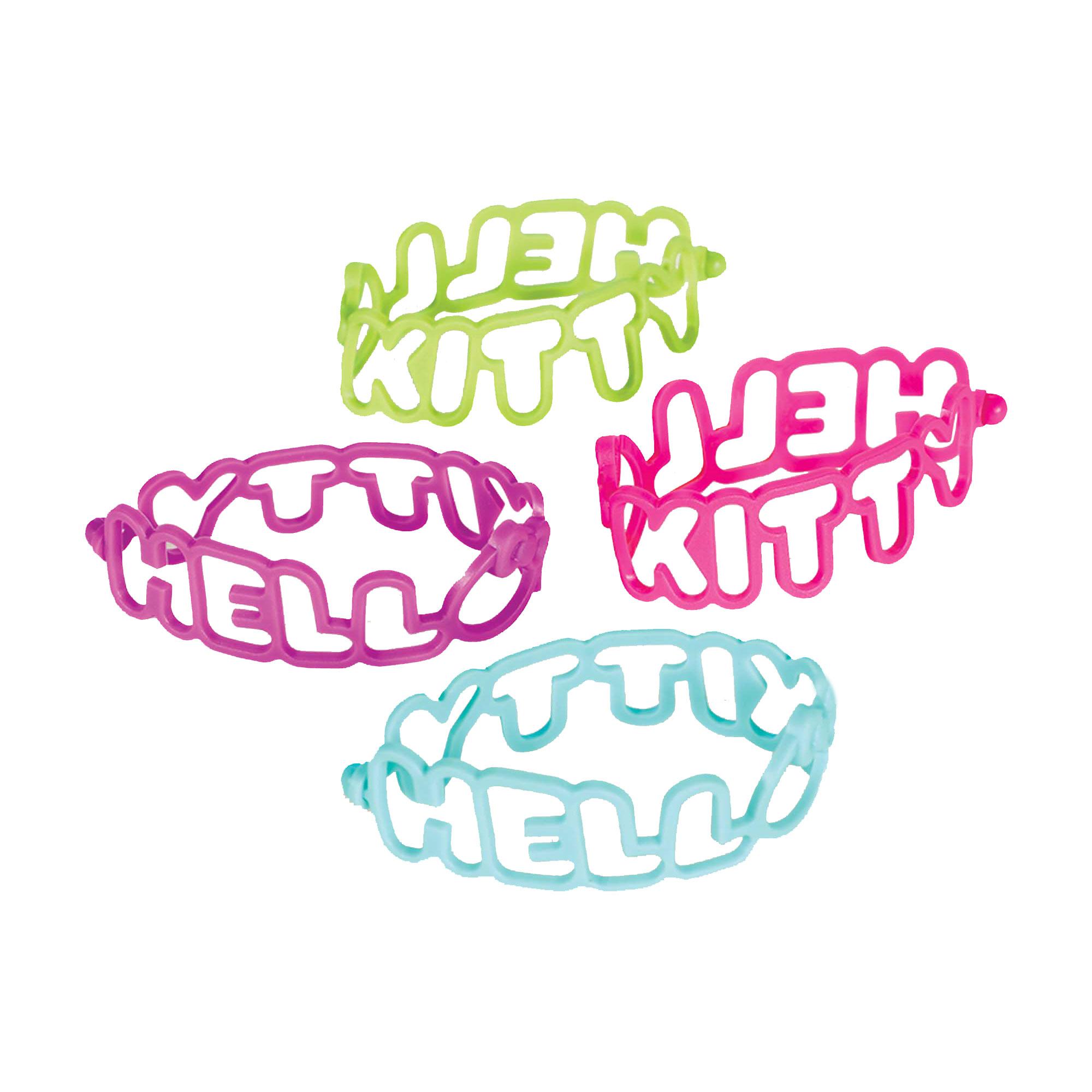 Hello Kitty Rainbow Die-Cut Rubber Bracelet Favors 6pcs Party Favors - Party Centre