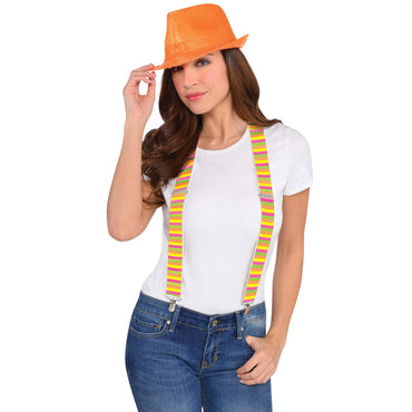 Neon Suspenders Costumes & Apparel - Party Centre