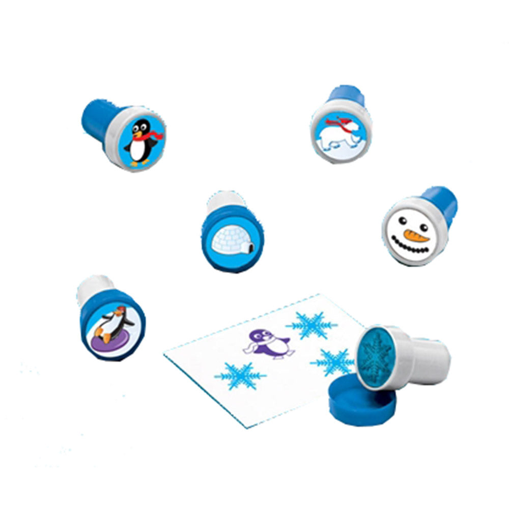 Winter Fun Plastic Stamper Set 6pcs Favours - Party Centre