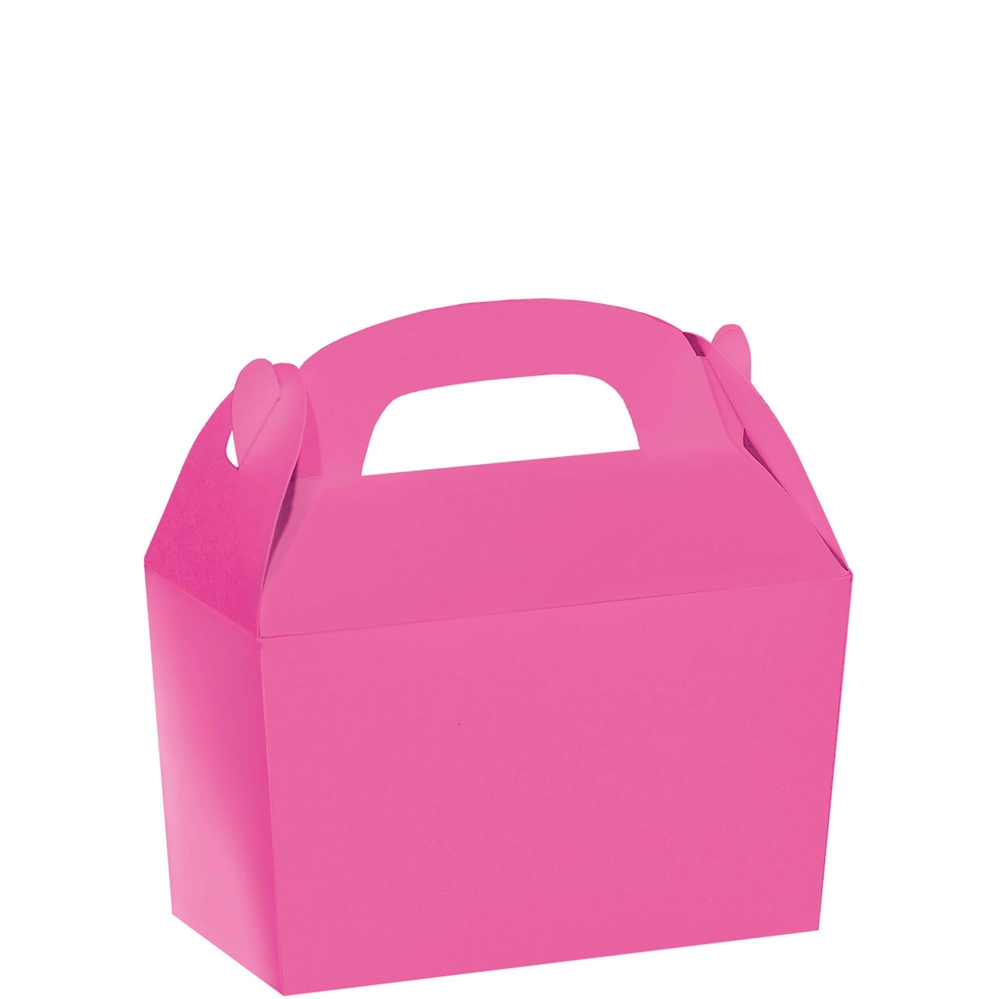 Bright Pink Gable Box Favours - Party Centre