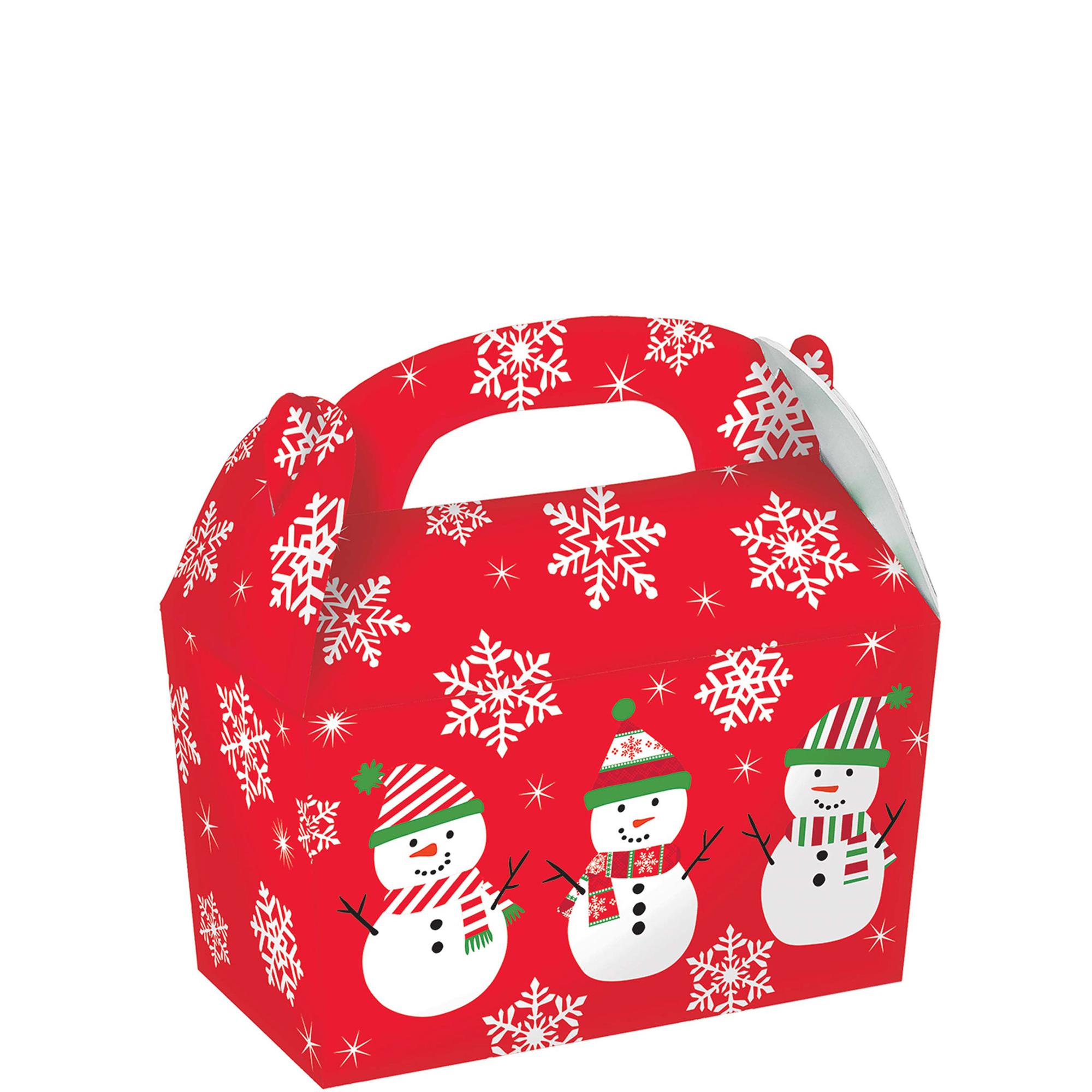 Snowman Gable Box Cardboard 5pcs Favours - Party Centre