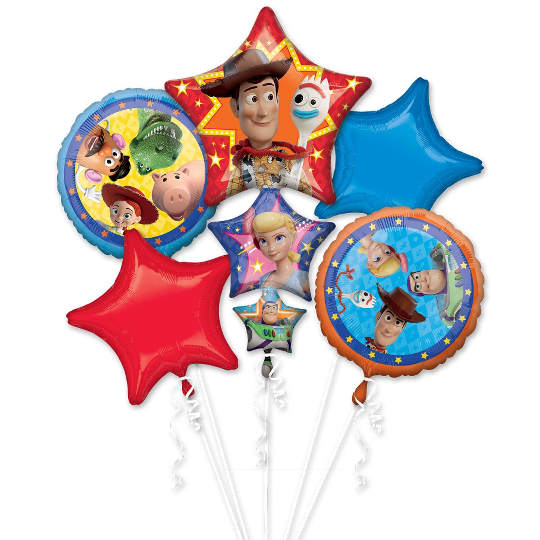 Toy Story 4 Balloon Bouquet 5pcs Balloons & Streamers - Party Centre