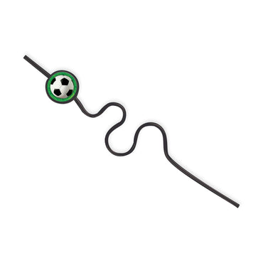 Soccer Krazy Straw Favors 12pcs Party Favors - Party Centre