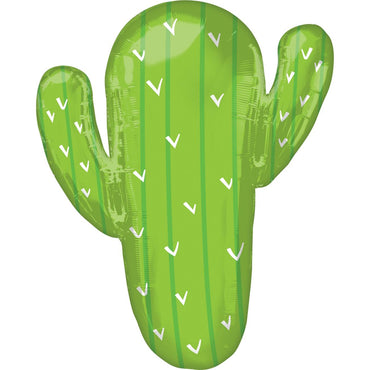 Cactus SuperShape Foil Balloon 63x78cm Balloons & Streamers - Party Centre