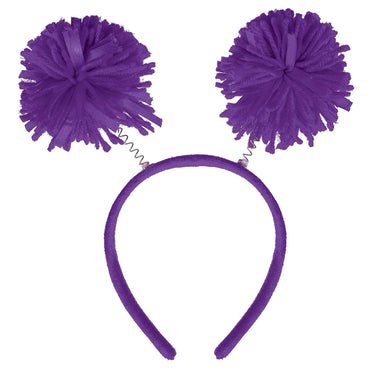 Purple Pom Pom Headbopper Costumes & Apparel - Party Centre