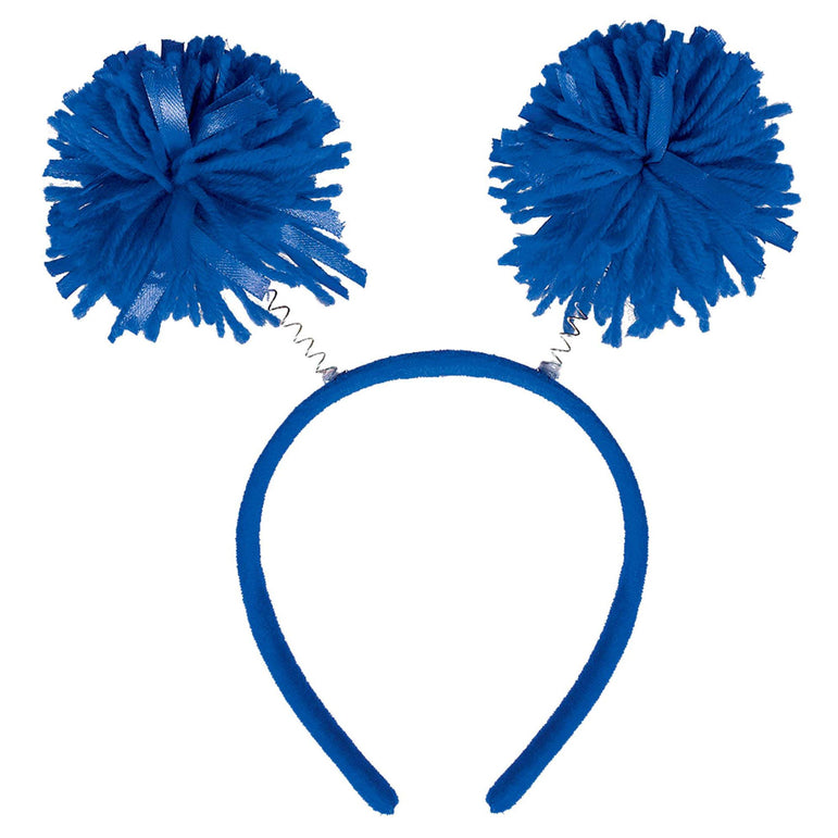 Blue Pom Pom Headbopper Costumes & Apparel - Party Centre