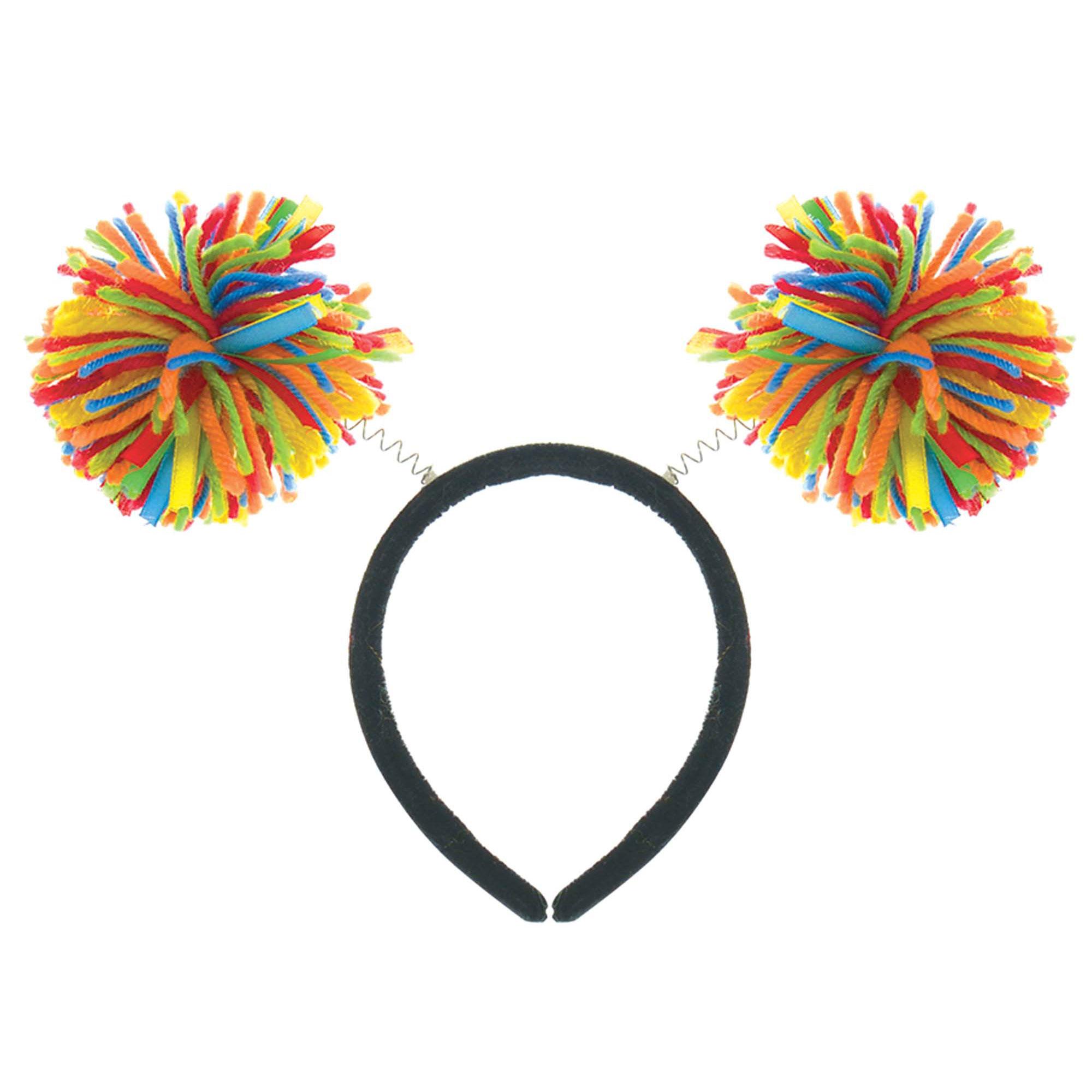Rainbow Pom Pom Head Bopper Costumes & Apparel - Party Centre
