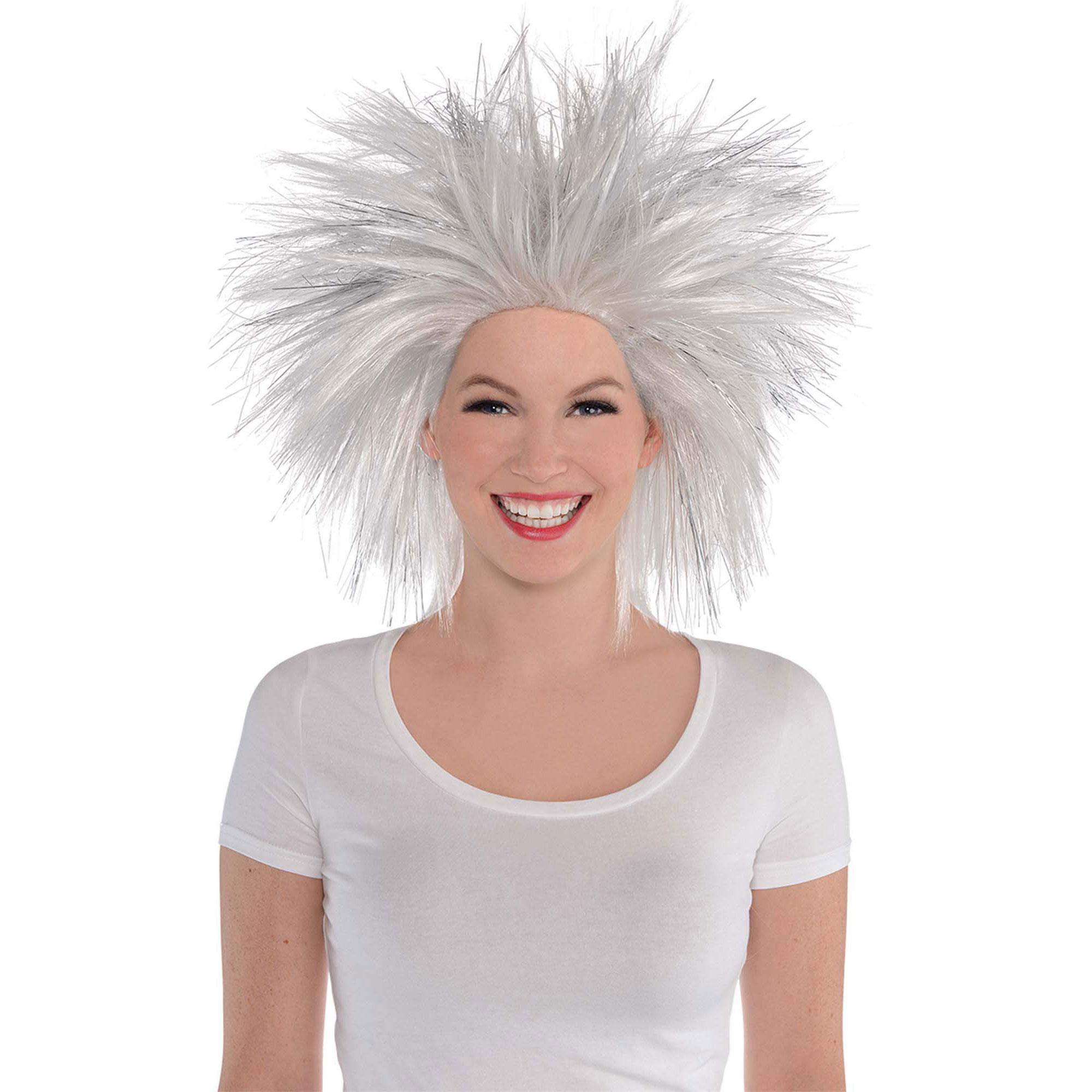 Silver Crazy Wig Costumes & Apparel - Party Centre