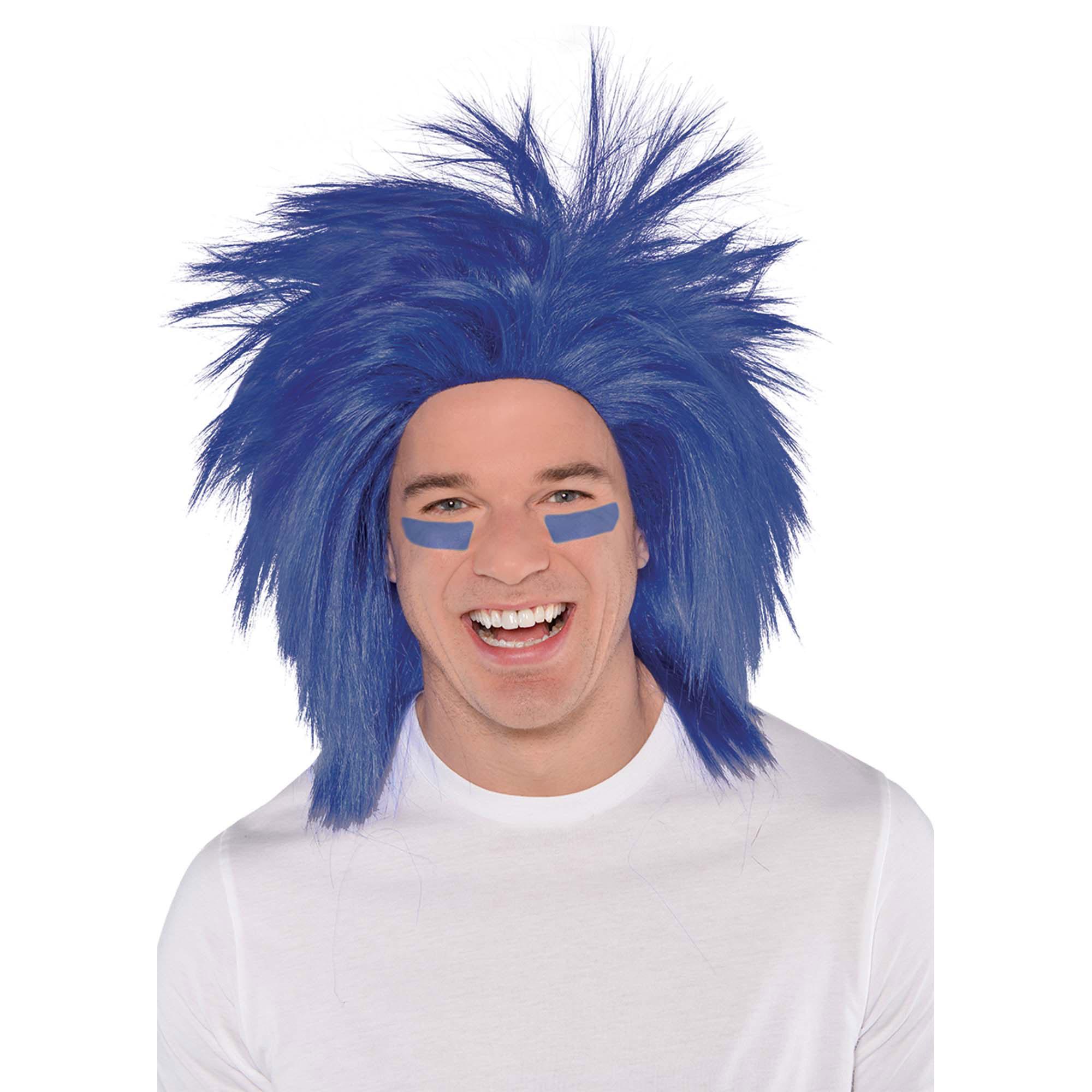 Blue Crazy Wig Costumes & Apparel - Party Centre