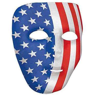Adult Full Face Masks Red,White,Blue