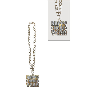 Happy New Year Necklace Costumes & Apparel - Party Centre
