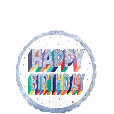 Here's to Your Birthday Foil Balloon 45cm Balloons & Streamers - Party Centre