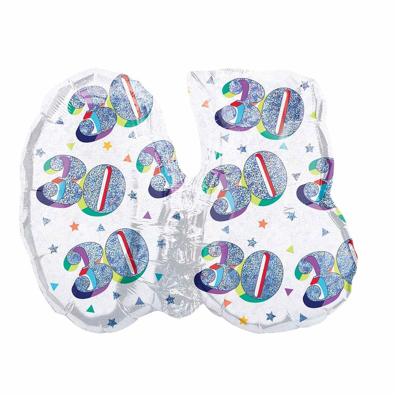 Here's to Your Birthday 30 SuperShape Balloon 66x53cm