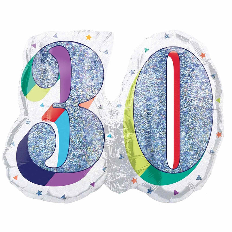 Here's to Your Birthday 30 SuperShape Balloon 66x53cm