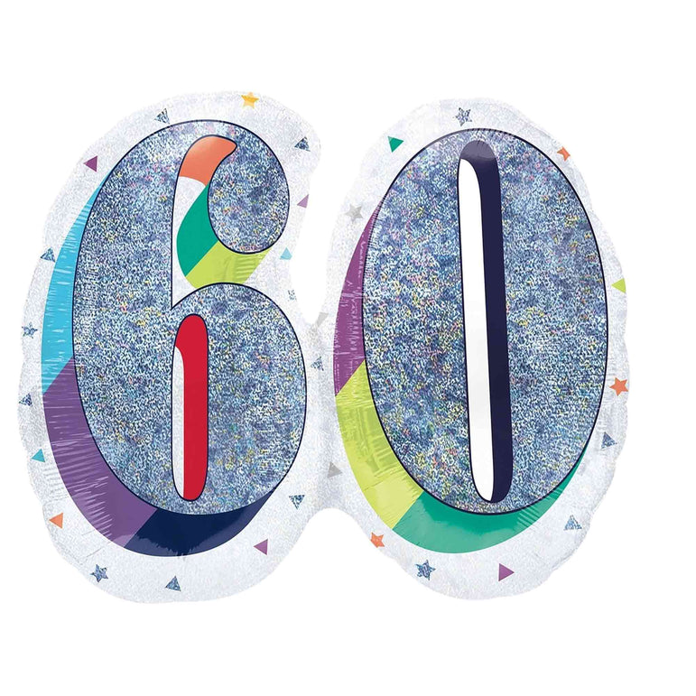 Here's to Your Birthday 60 SuperShape Balloon 66x53cm