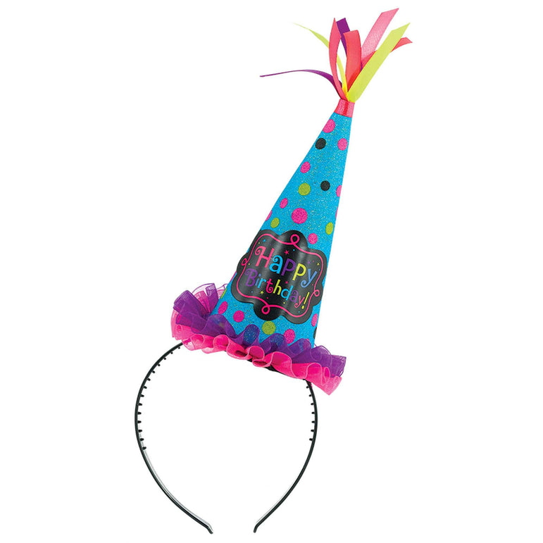 Birthday Chic Cone Hat Headband Costumes & Apparel - Party Centre