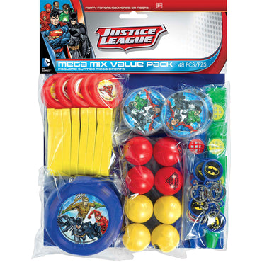Justice League Mega Mix Value Pack Favors 48pcs Party Favors - Party Centre