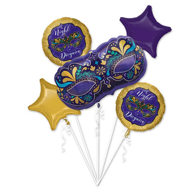 Night in Disguise Balloon Bouquet 5pcs Balloons & Streamers - Party Centre