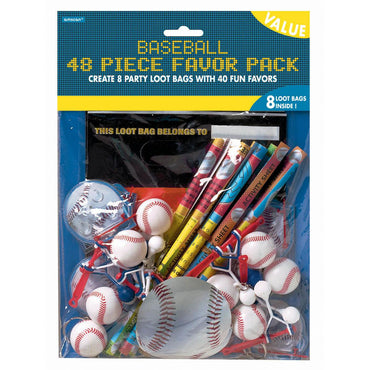 Sports Championship Baseball Value Pack Favors 48pcs Party Favors - Party Centre