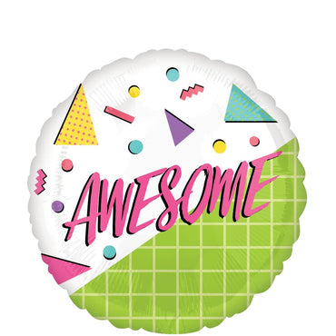 Awesome Party Foil Balloon 45cm Balloons & Streamers - Party Centre