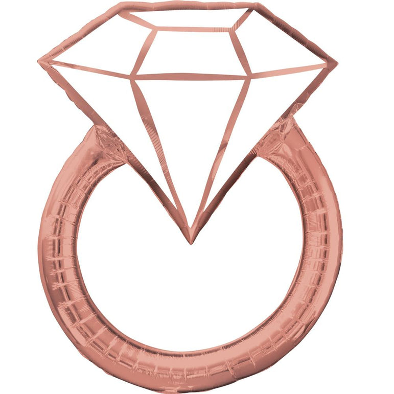 Blush Wedding Ring SuperShape Balloon Balloons & Streamers - Party Centre