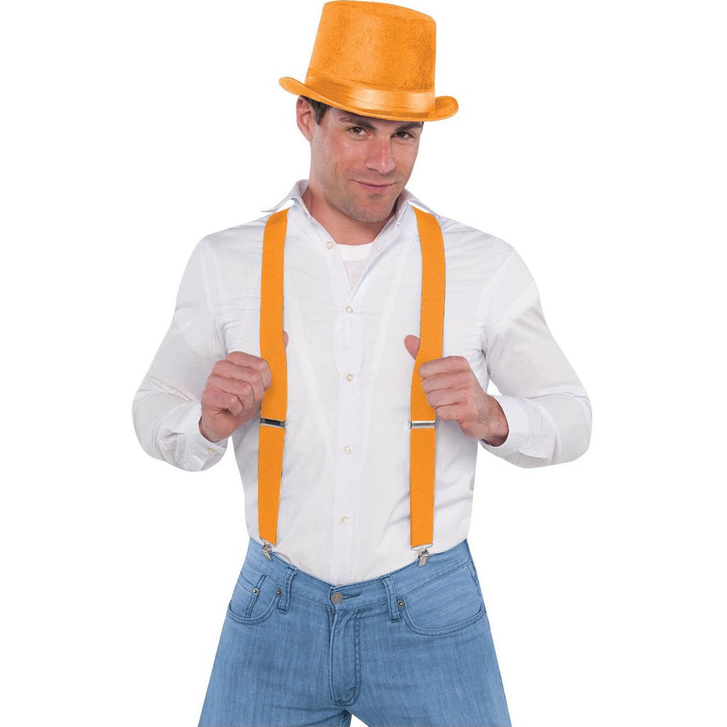 Orange Suspenders Costumes & Apparel - Party Centre